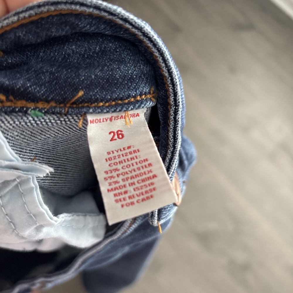 Molly & Isadora Girlfriend High Rise Jeans Womens Plus size 26W Distressed - Picture 12 of 13